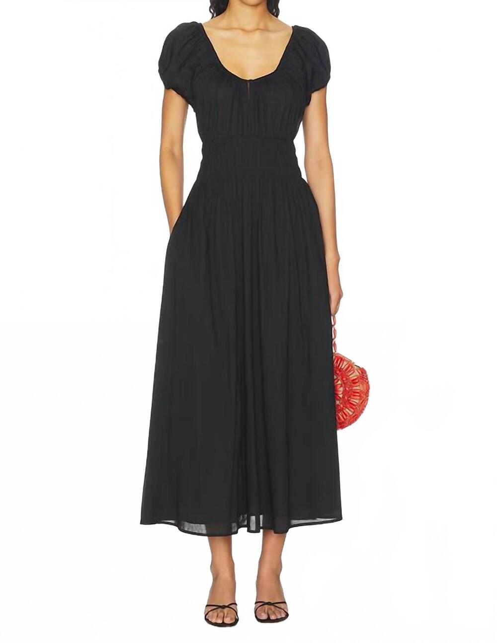 NEW FAVORITE DAUGHTER swoon midi dress in black